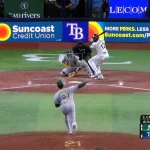 Junior Caminero deja en el terreno a los Athletics con su jonrón 41